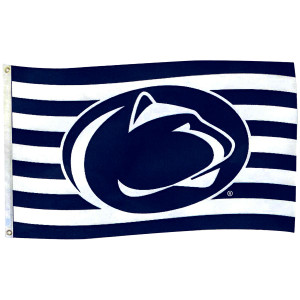 striped flag with athletic logo image
